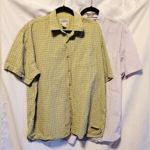 🖤2 - XL Mens CHECKED/PLAID Shirts Purple US POLO ASSN & Green US EXPEDITION